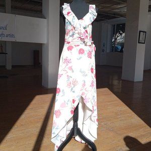 Revolve BB Dakota floral wrap high-low flowing dress